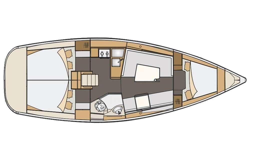 План яхты Elan Impression 35