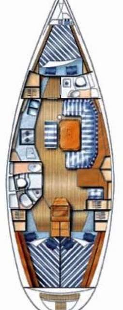 Layout of the boat Elan Impression 394