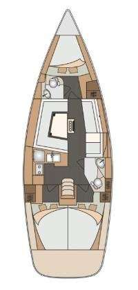 Distribución del barco Elan Impression 40