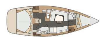 Distribución del barco Elan Impression 40