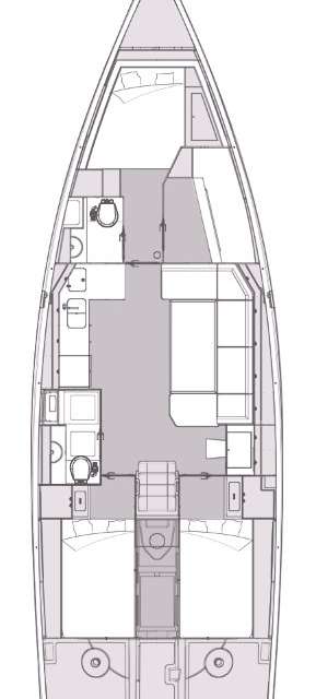 План яхты Elan Impression 43