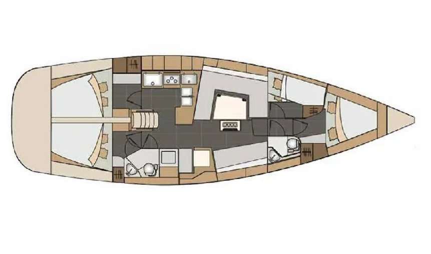 Plans du bateau Elan Impression 45