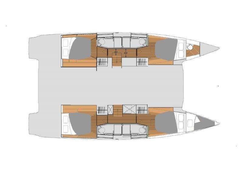 Layout of the boat Elba 45