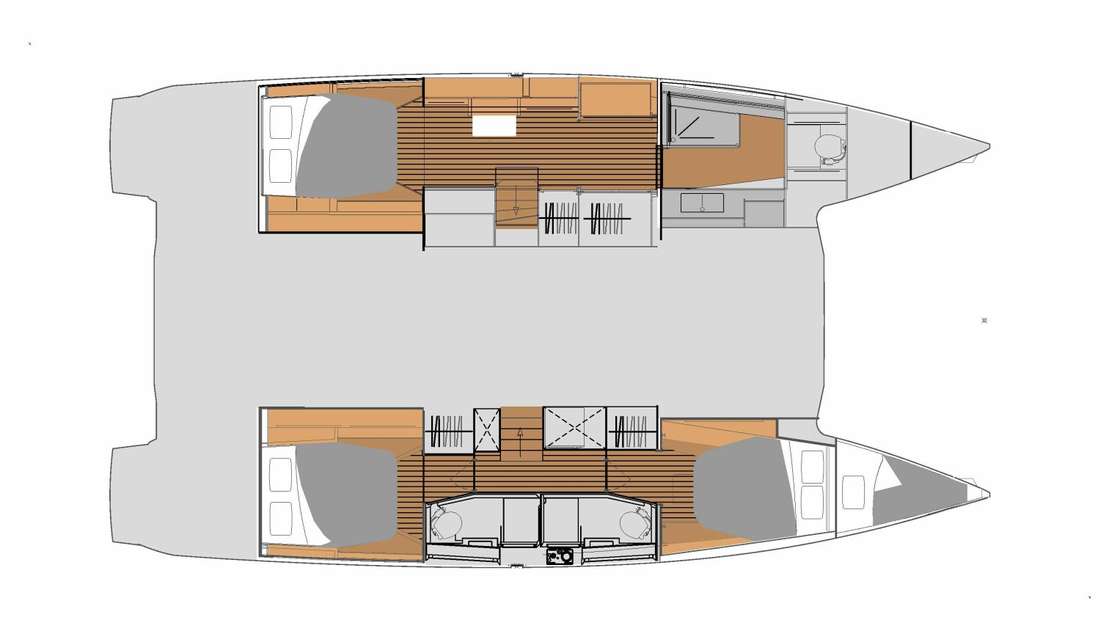 Layout of the boat Elba 45