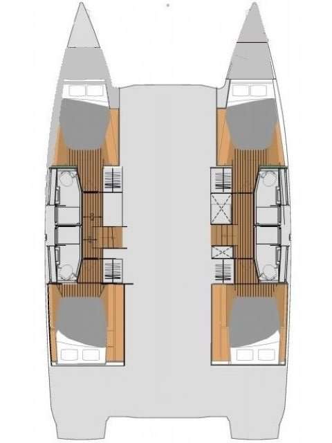 Layout of the boat Elba 45