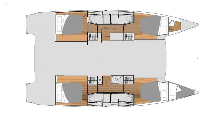 Layout of the boat Elba 45