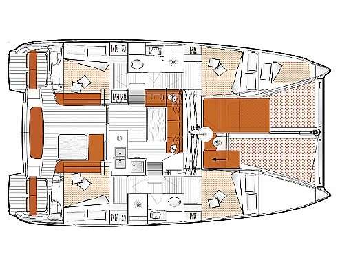 Layout of the boat Excess 11