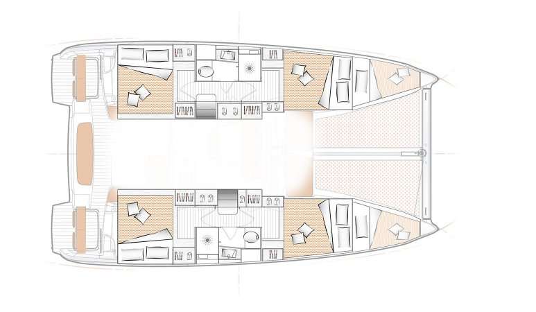 Layout of the boat Excess 11