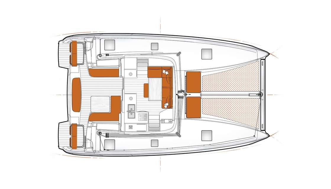 Layout of the boat Excess 11