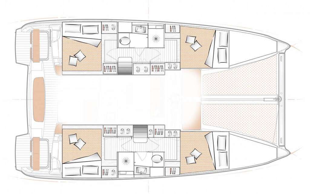 Distribución del barco Excess 11