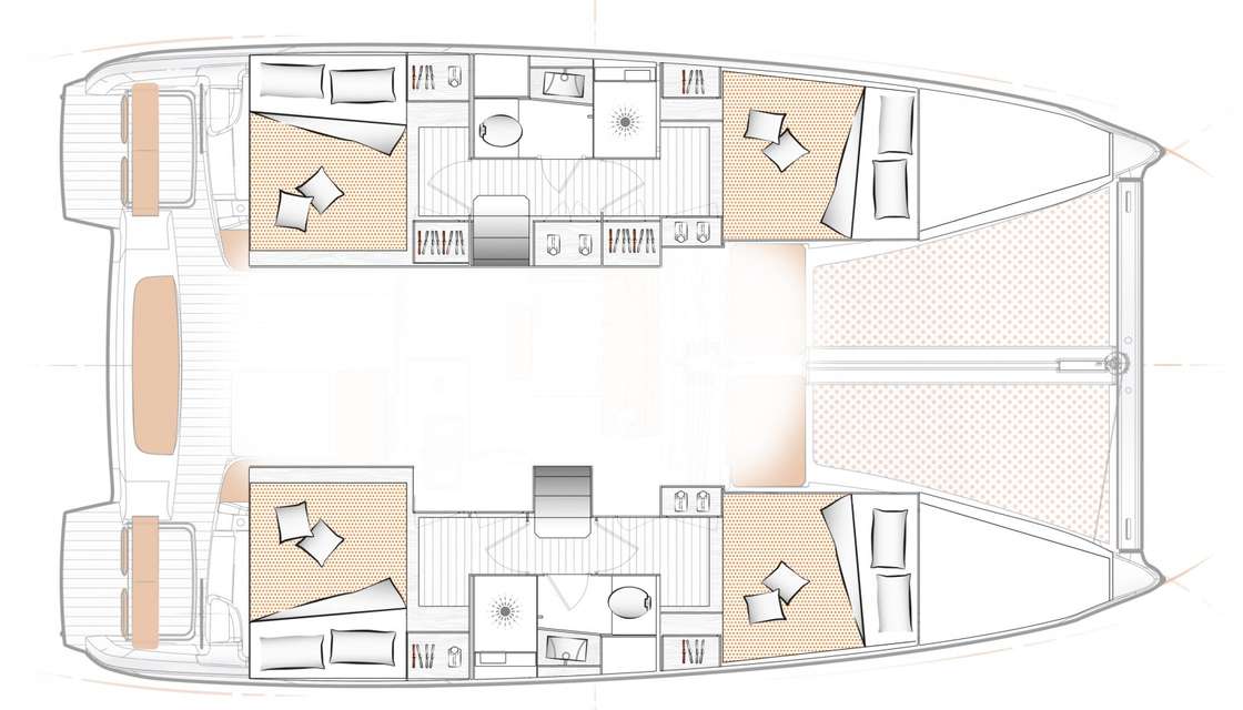 Layout of the boat Excess 11