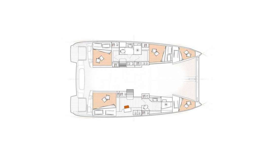 Layout of the boat Excess 11