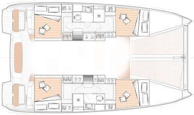 Layout of the boat Excess 11