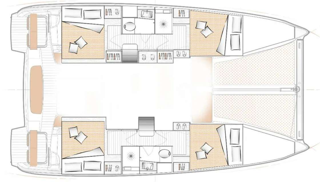 Layout of the boat Excess 11