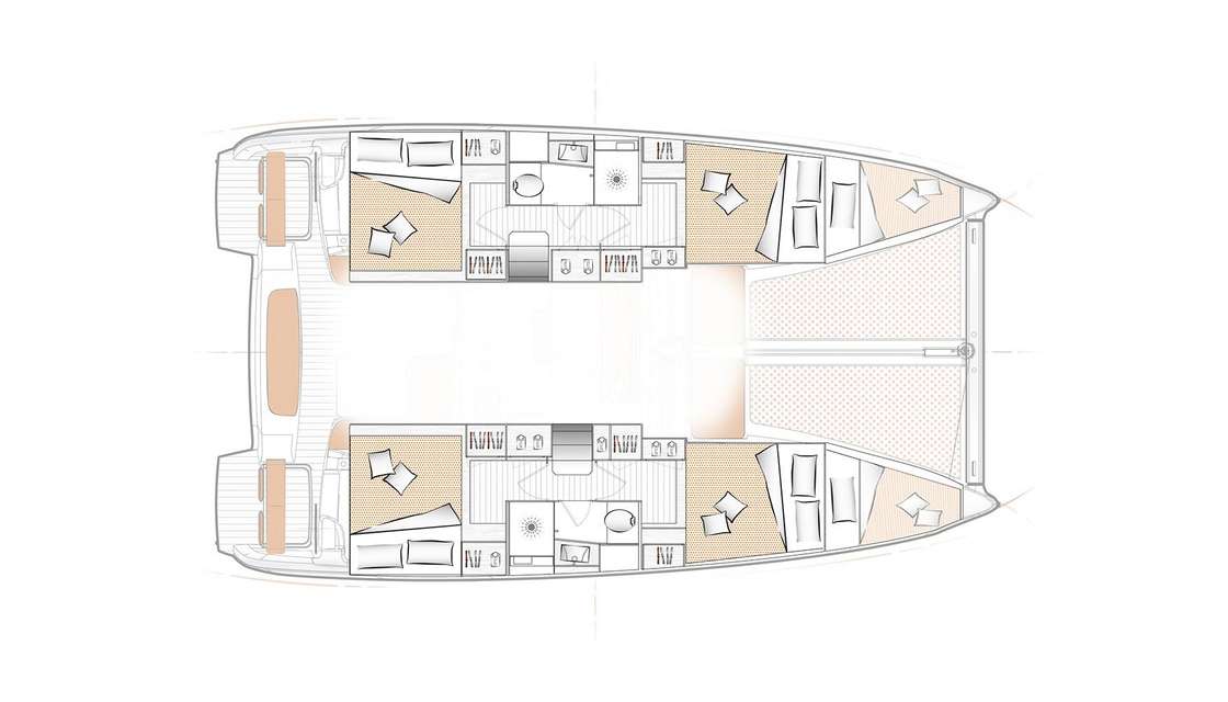 Layout of the boat Excess 11