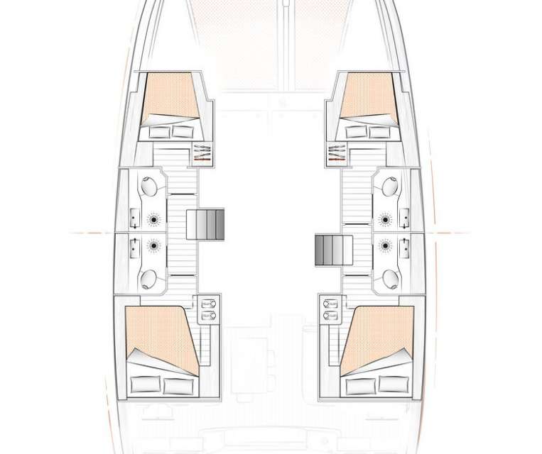 Layout of the boat Excess 12