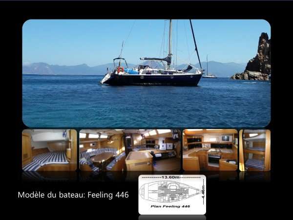 Layout of the boat Feeling 446