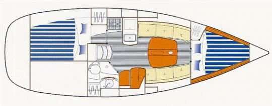 Distribución del barco First 31.7