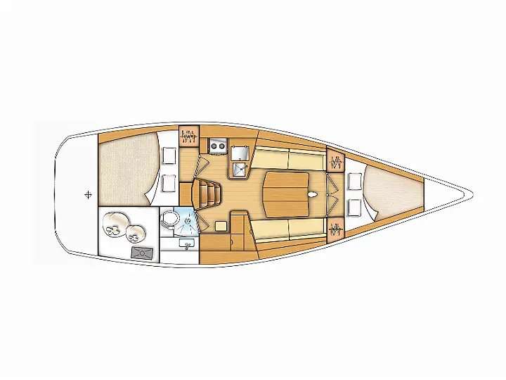 Layout of the boat First 35