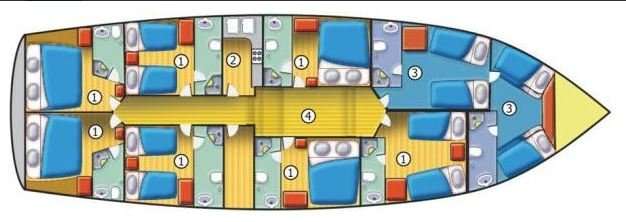 Layout of the boat Fortuna