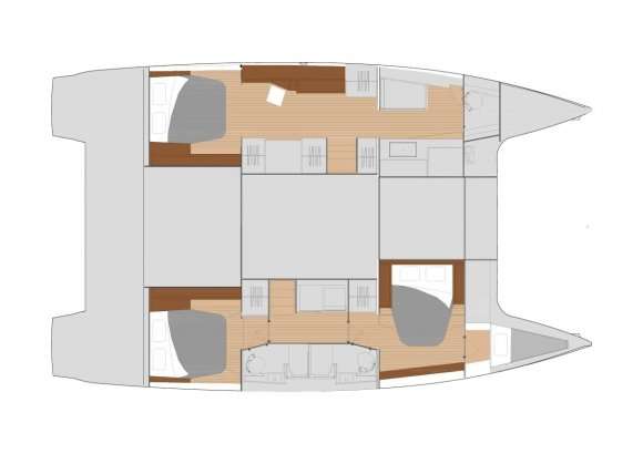 Layout of the boat Saona 47