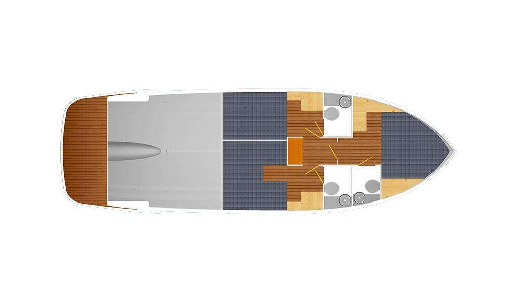 Layout of the boat Futura 40 Grand Horizon