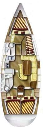 Distribución del barco Gib Sea 43