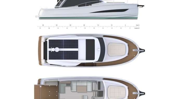 Layout of the boat Greenline 39