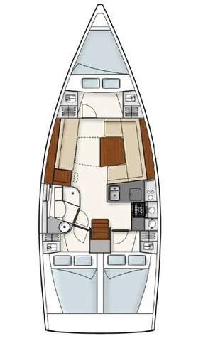 План яхты Hanse 385