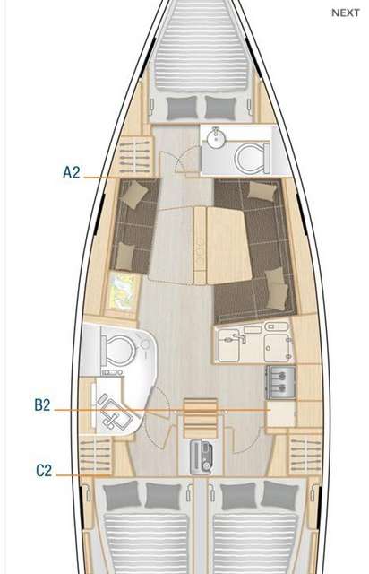 План яхты Hanse 388