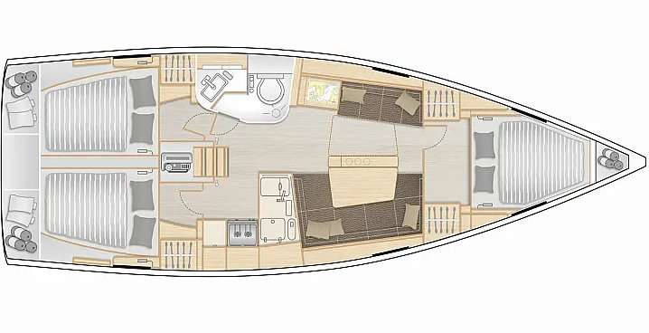 Plans du bateau Hanse 388