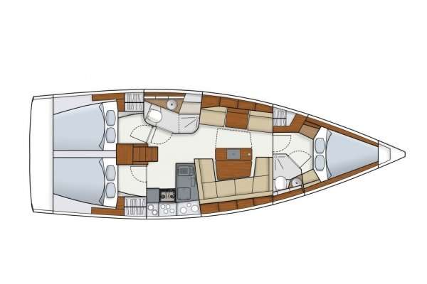 Piano della barca Hanse 415
