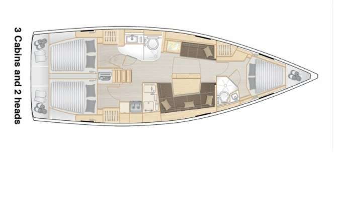 План яхты Hanse 418
