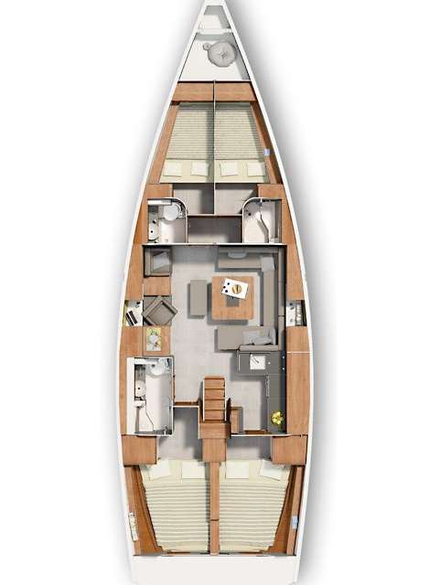 Piano della barca Hanse 455