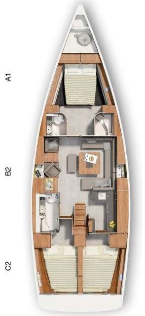 Plans du bateau Hanse 455