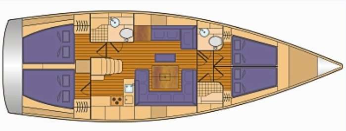 План яхты Hanse 455