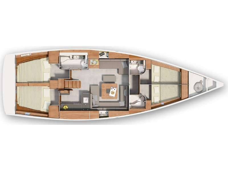 Plans du bateau Hanse 455