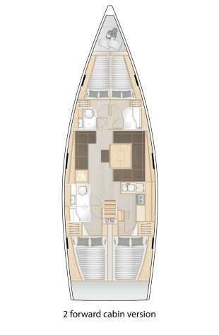 Distribución del barco Hanse 458