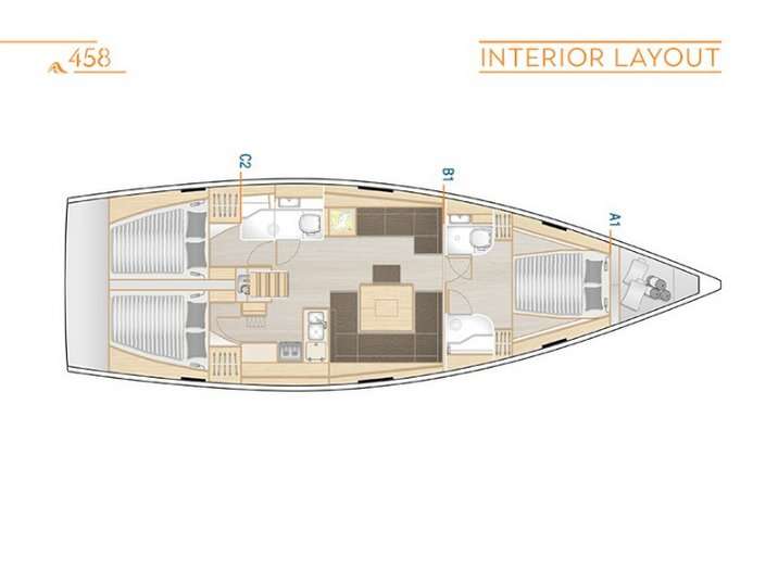 Bootslayouts Hanse 458