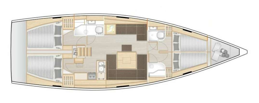 Bootslayouts Hanse 458