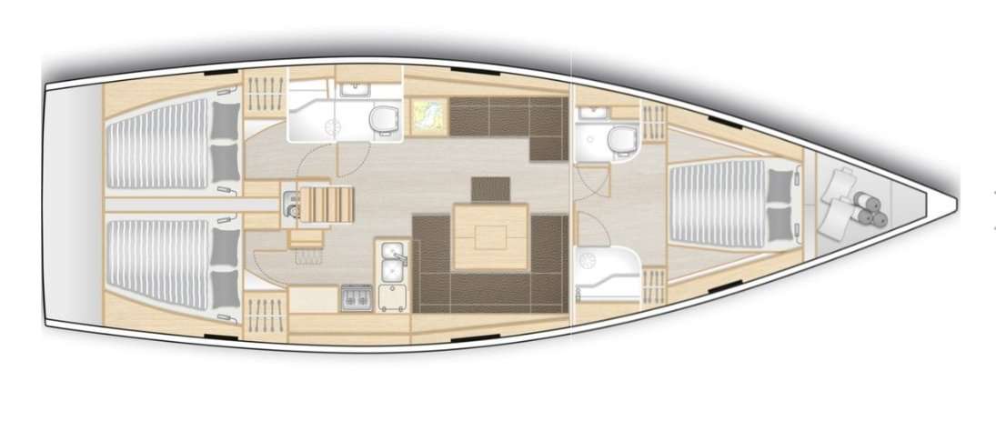 Plans du bateau Hanse 458