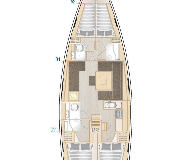 Plans du bateau Hanse 458