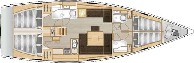 Plans du bateau Hanse 458