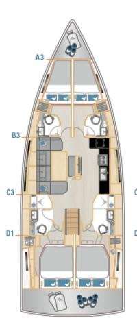 План яхты Hanse 460