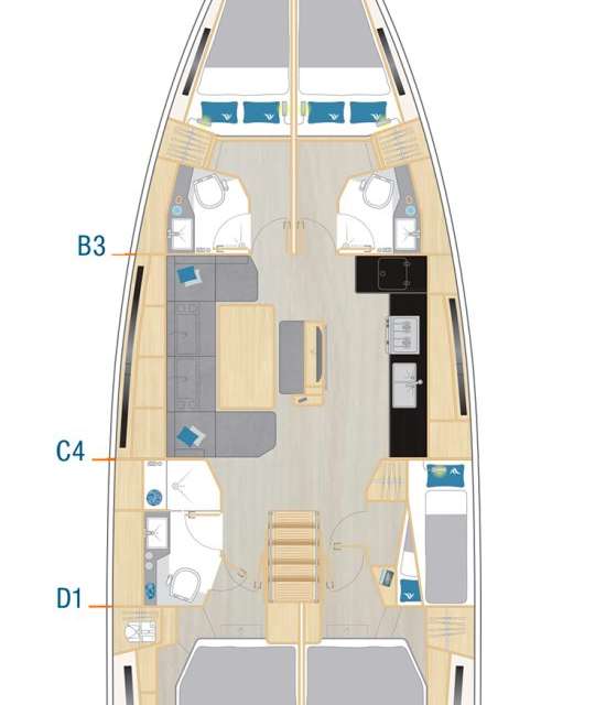 Plans du bateau Hanse 460