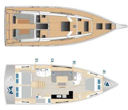 Plans du bateau Hanse 460