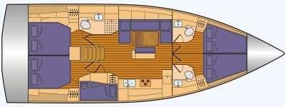 Plans du bateau Hanse 460