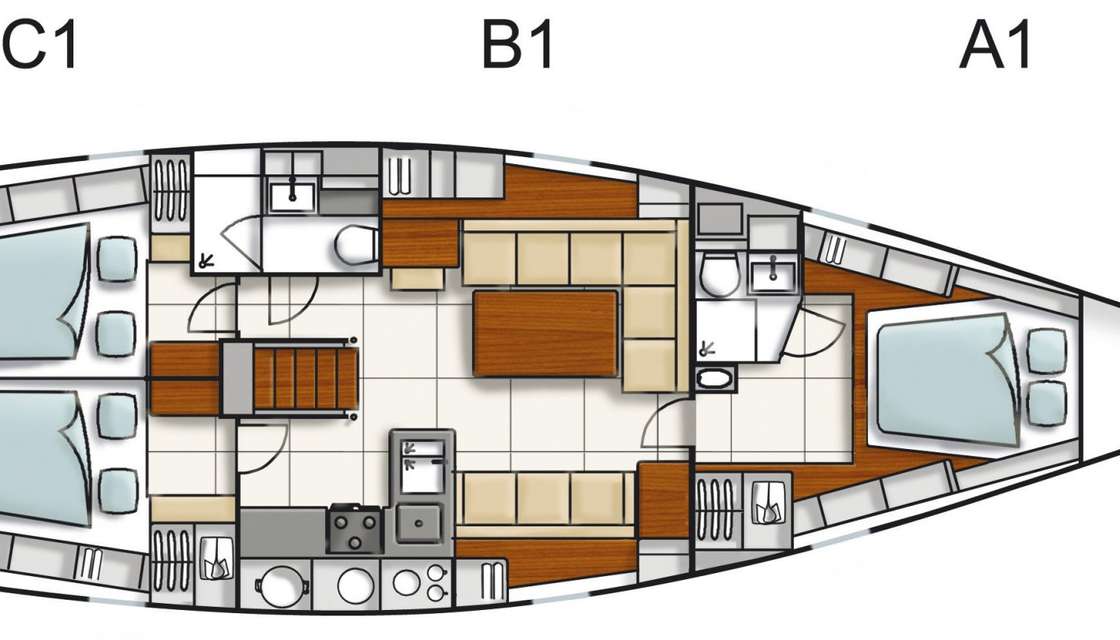 Plans du bateau Hanse 470