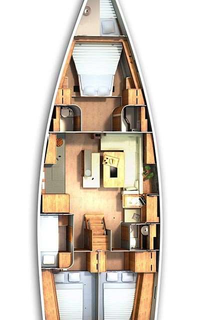 Plans du bateau Hanse 505