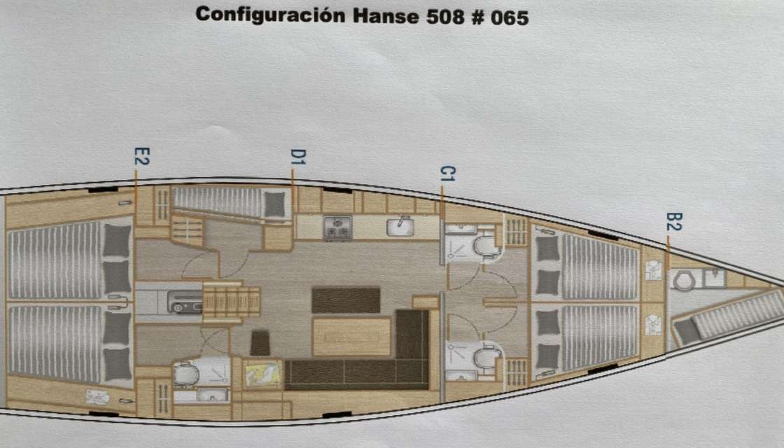 Plans du bateau Hanse 508